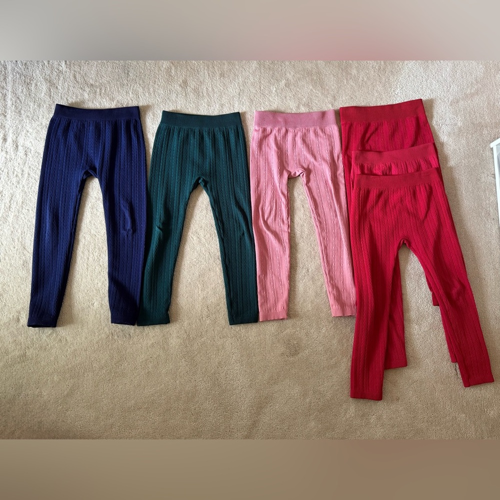 Copper Key - Textured Leggings/Warm Tights - Size S/M Girls